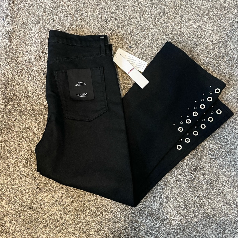 Hudson Holly High-rise Crop Flare Studded Jeans - 29 NWT